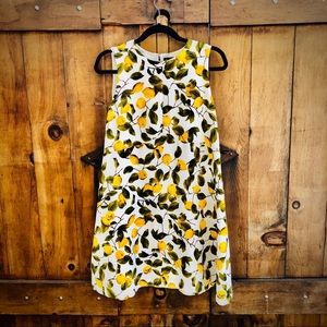 Zara lemon printed dress